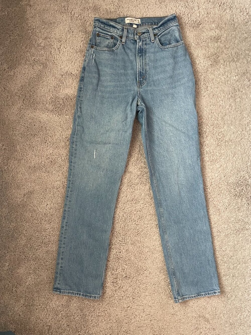 Abercrombie & Fitch Curve Love The 90s Straight Ultra High Rise Jean - Picture 3 of 6